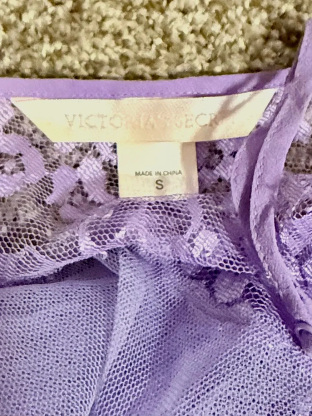 Victoria’s Secret EUC Vintage Gold Label Silk Lavender Chemise Set S